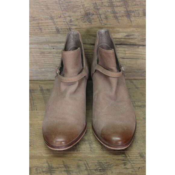 Sam Edelman Palmer‎ Ankle Boots Women’s Size 8.5 Putty Distressed Leather - Picture 15 of 15
